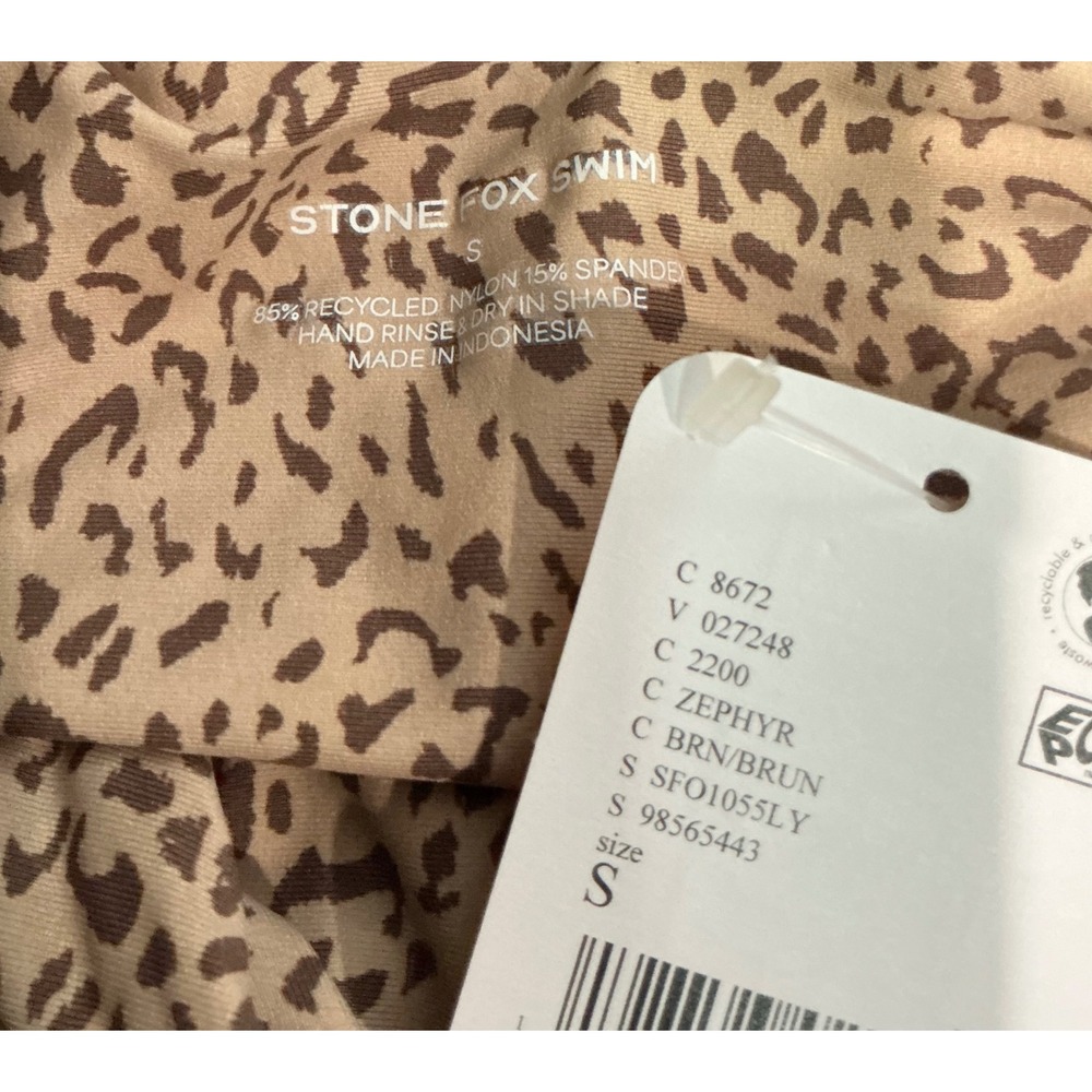 Stone Fox Swim x Free People Kama Leopard Lace Up One Piece Swimsuit S NWT - Picture 4 of 4